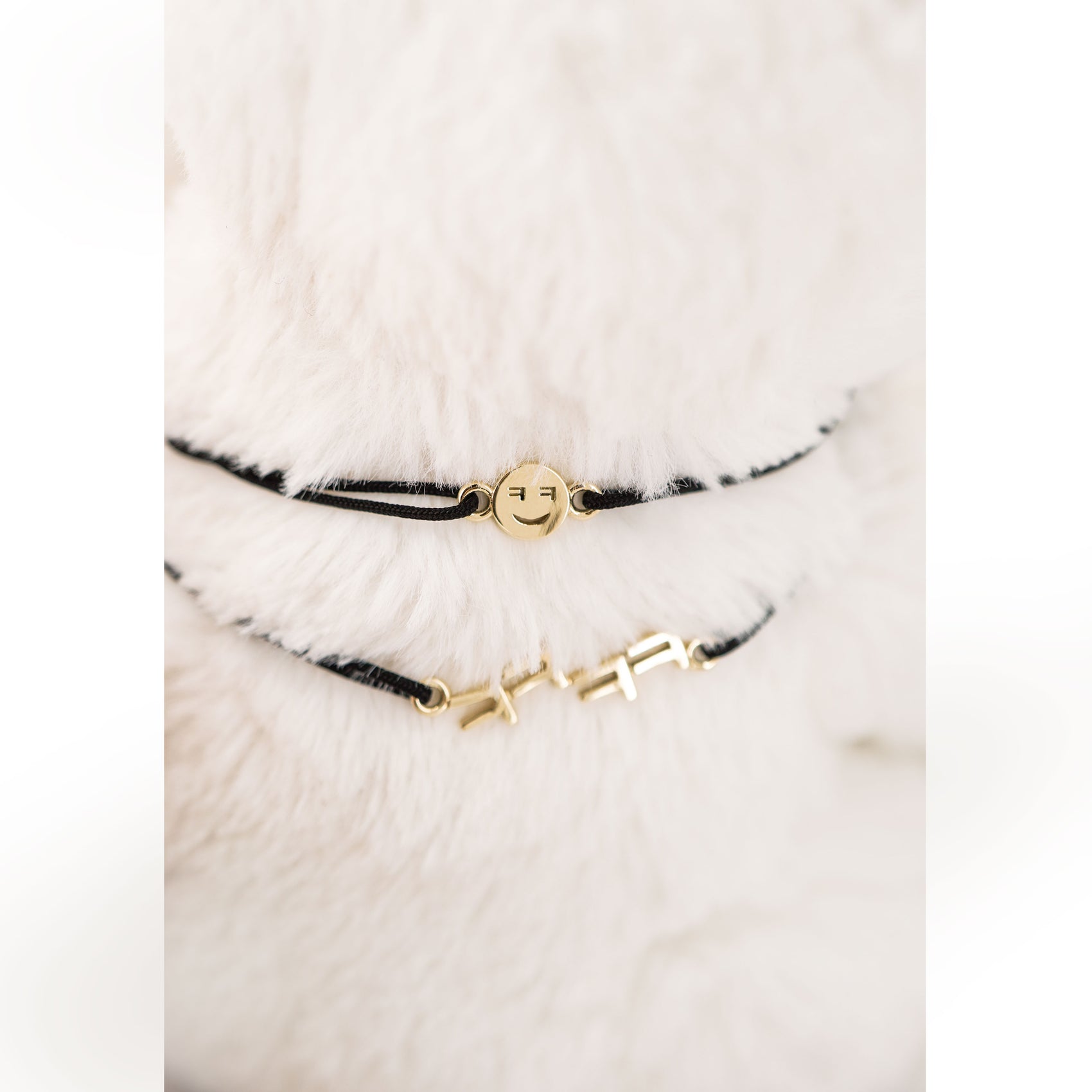 Korean Letter Laugh Cord Bracelet 14K Solid Gold ㅋㅋㅋㅋ