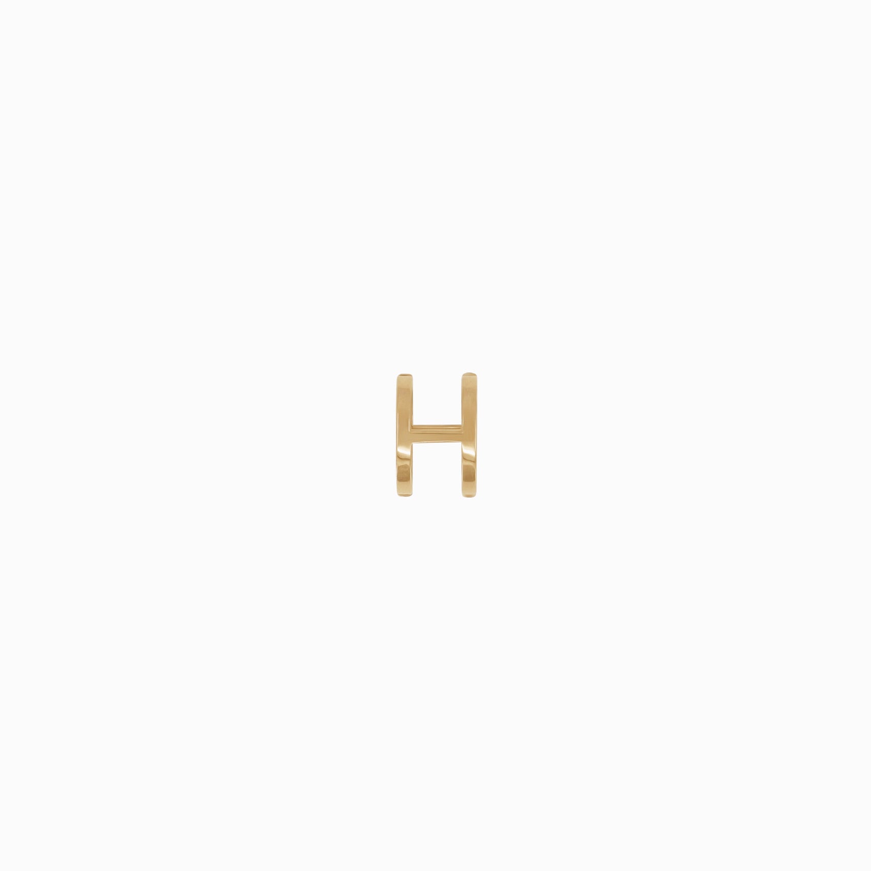 Eclipse H Initial Letter Charm 14K Gold