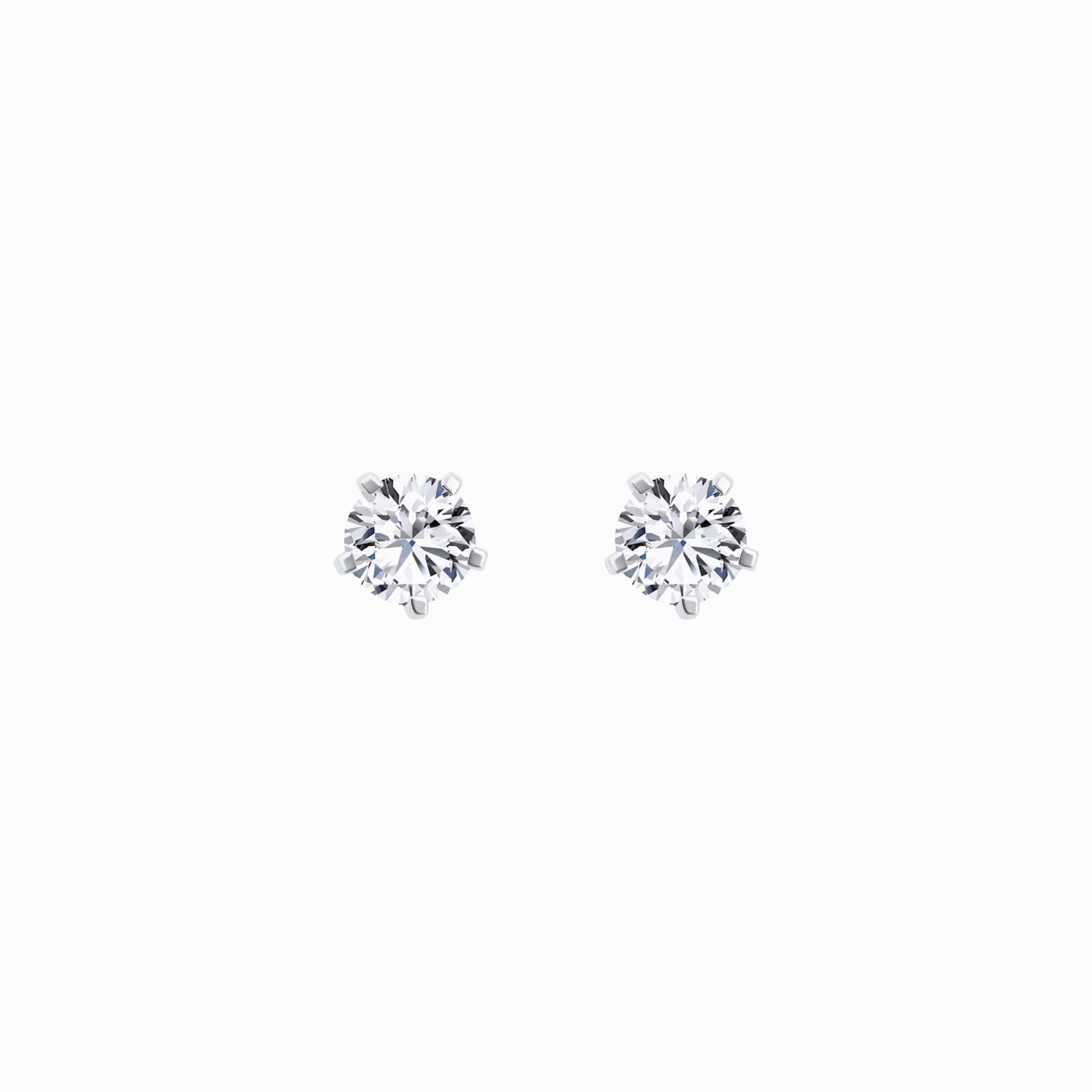 Lab Diamond Round Solitaire Stud Earrings 10K White Gold (1.62ct. tw.)
