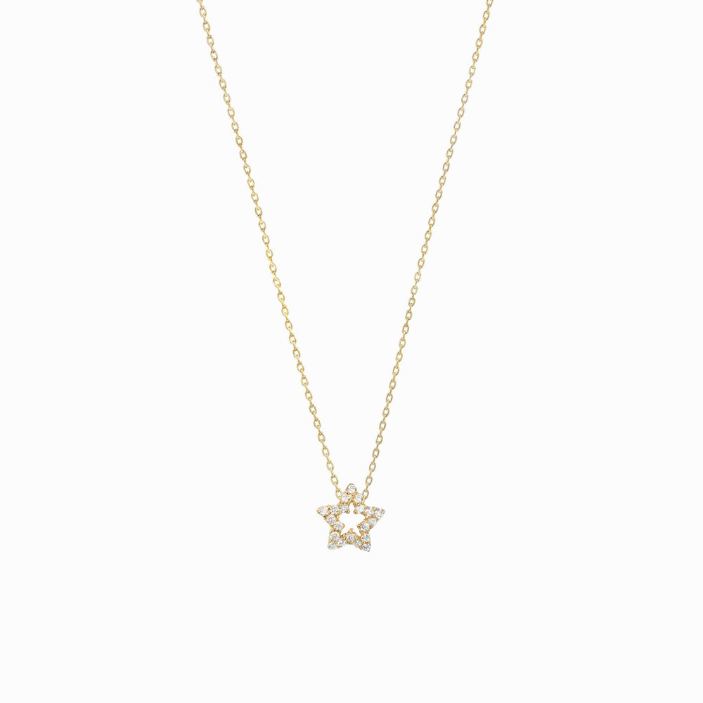 Ellipse Star Diamond Necklace