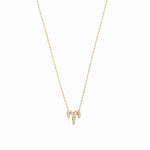 Ellipse Aries Zodiac Diamond Gold Necklace