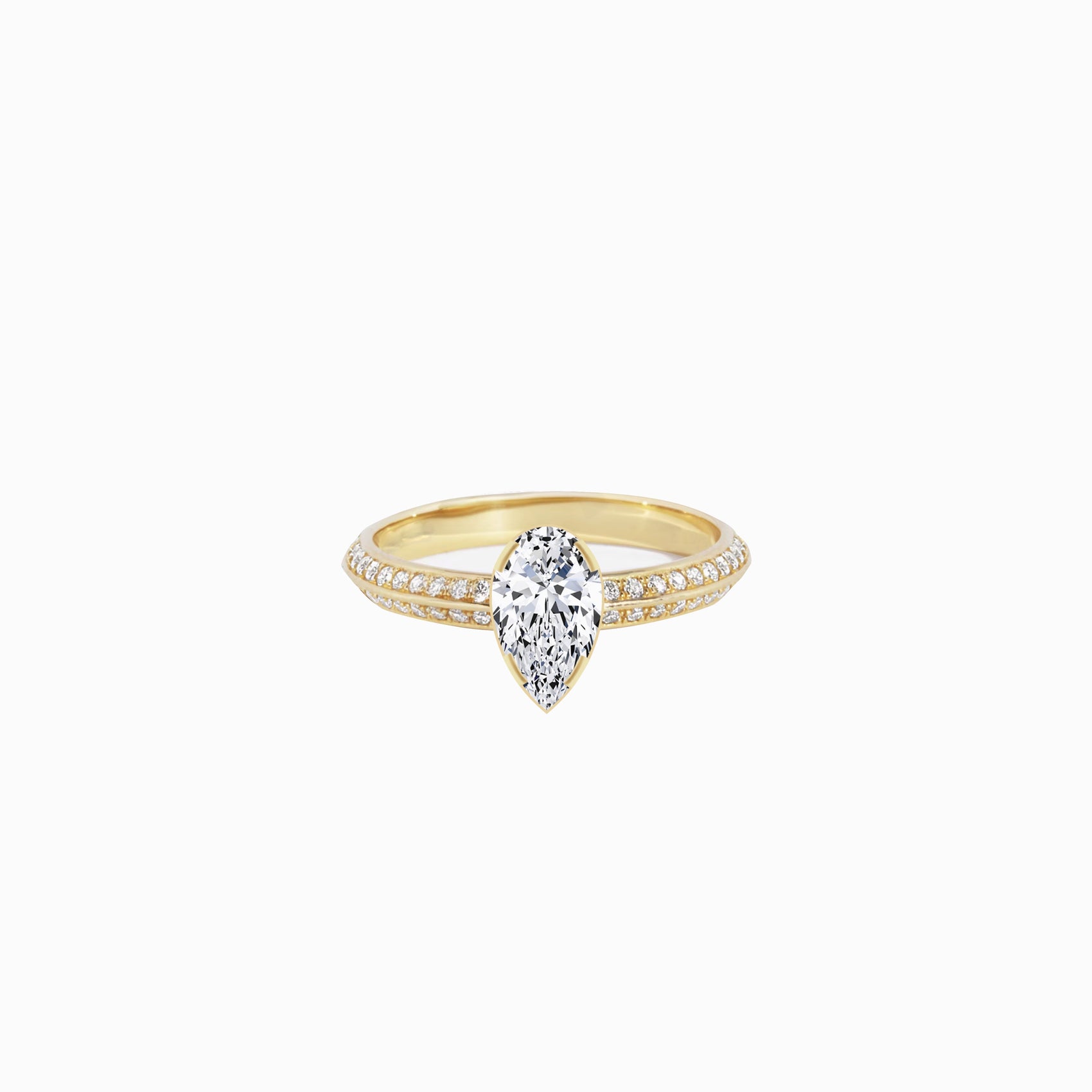 Pear Lab Diamond Pavé Diamond Luv Ring