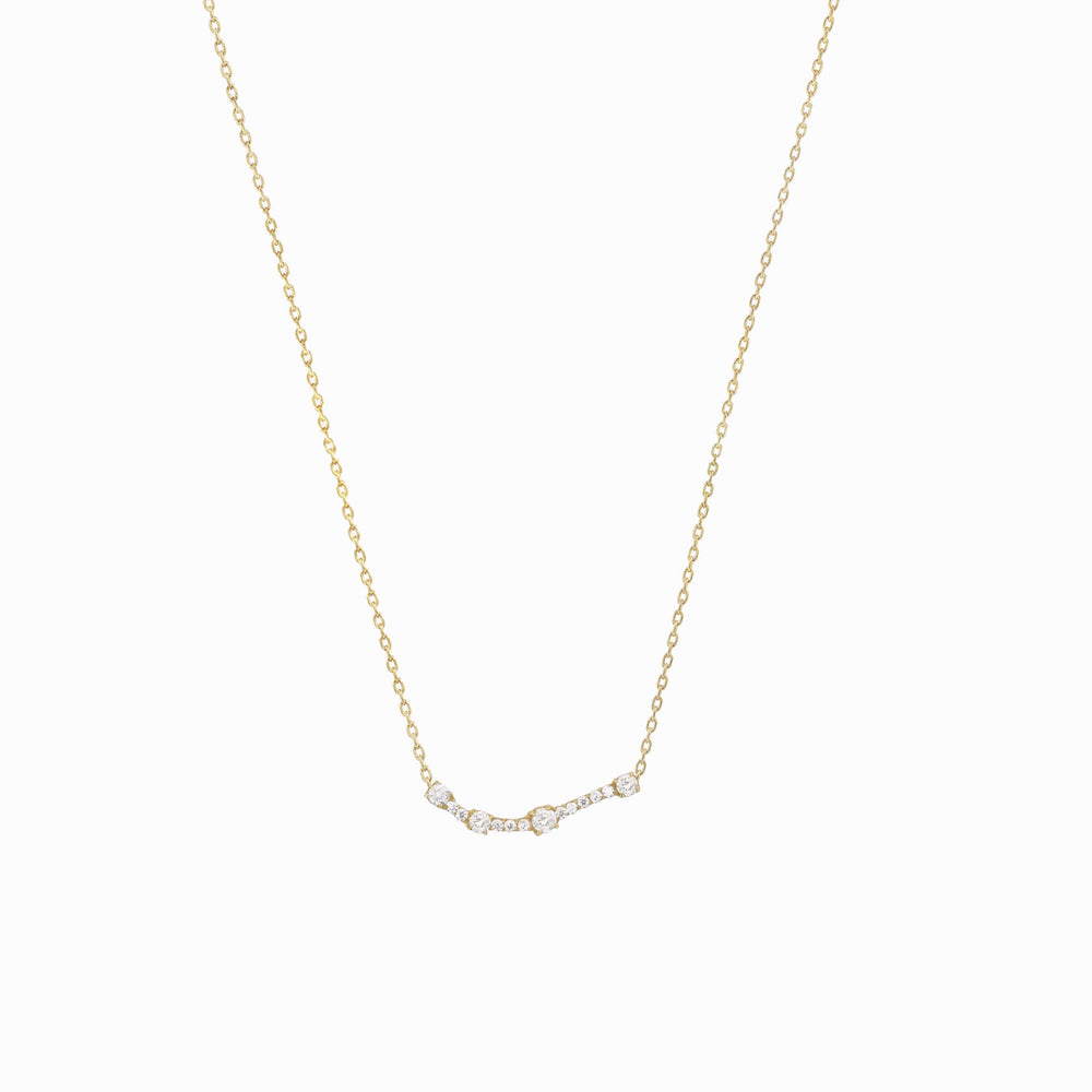 Aries Constellation Diamond Gold Necklace