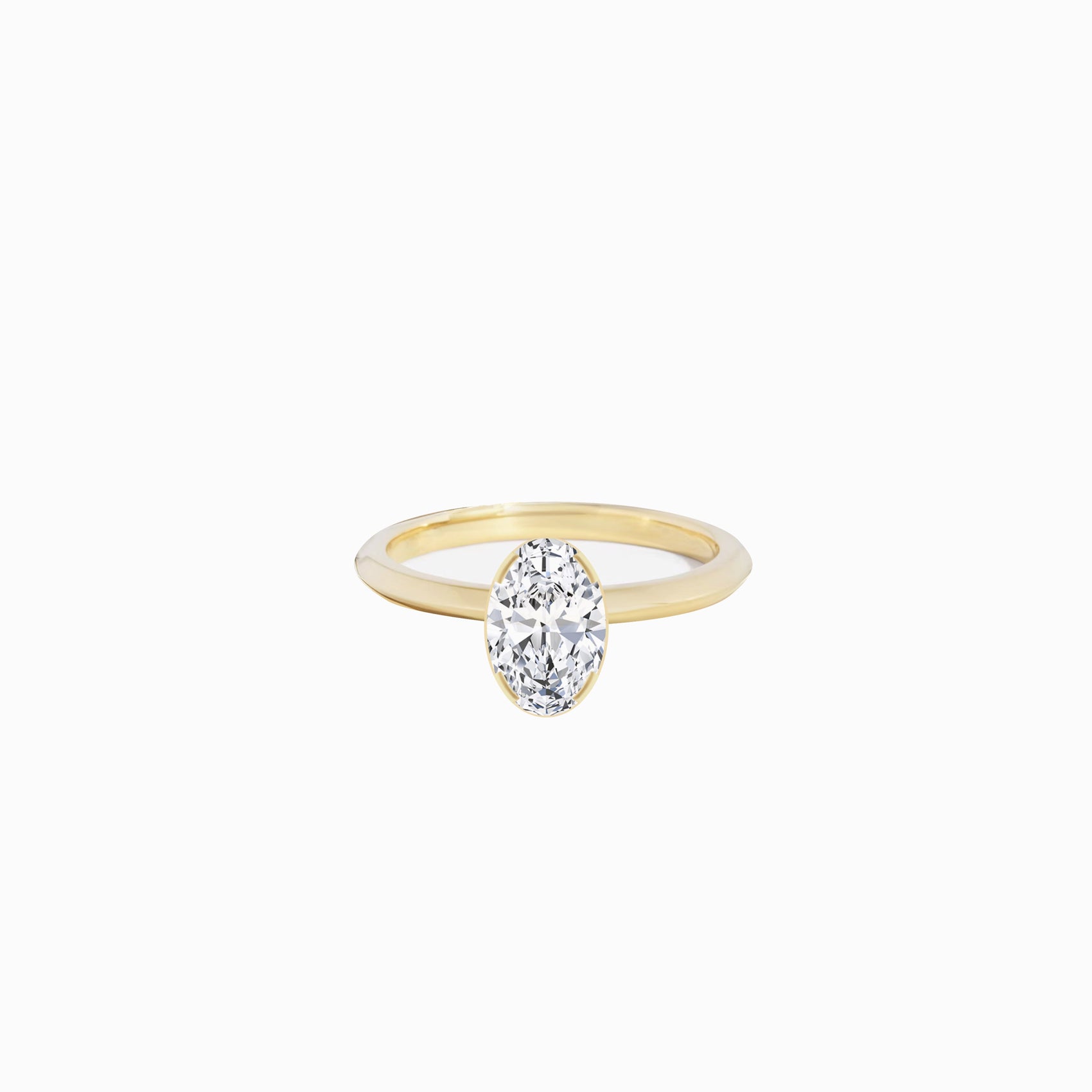 Oval Diamond Pure Ring