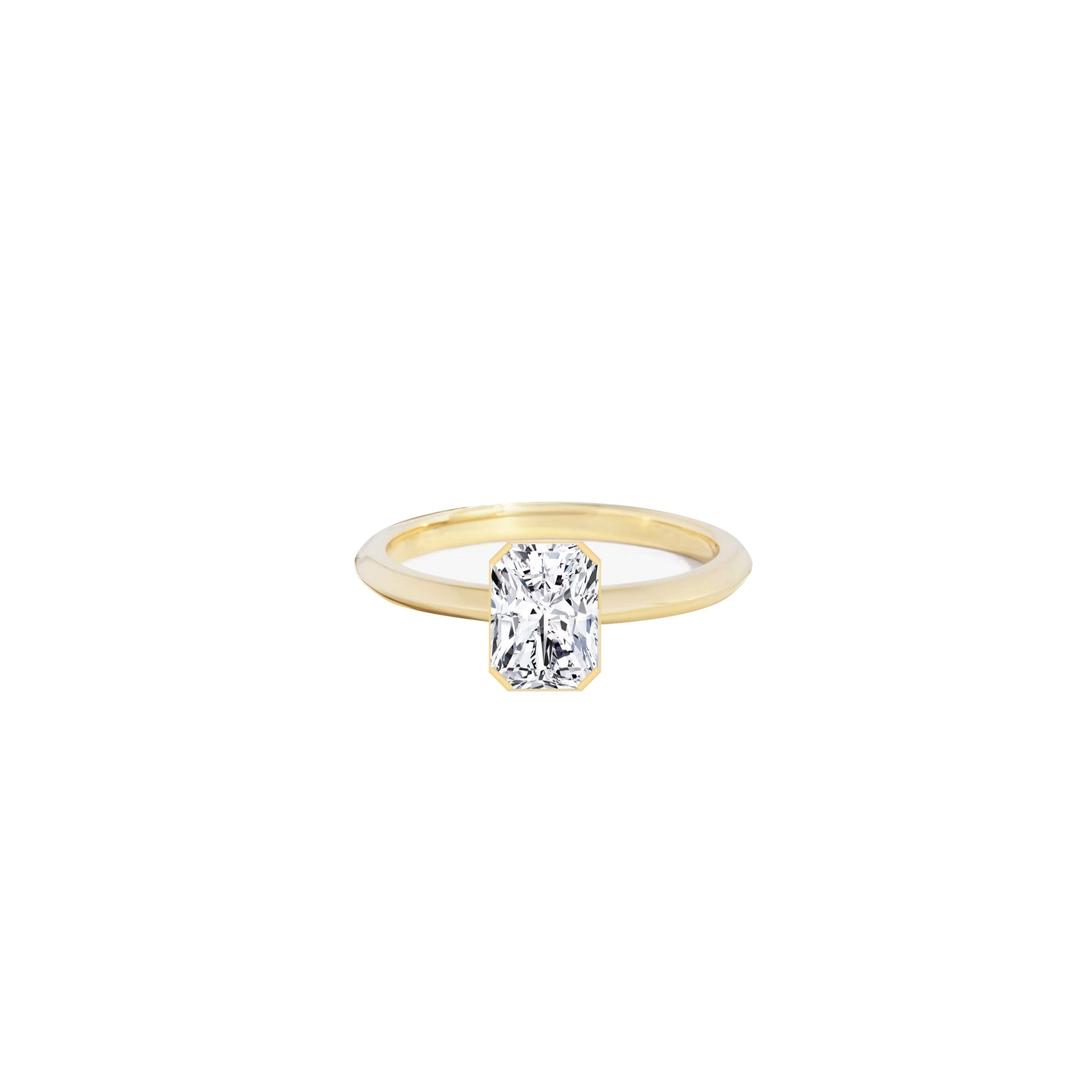 GIA Diamond Radiant Diamond Pure Ring