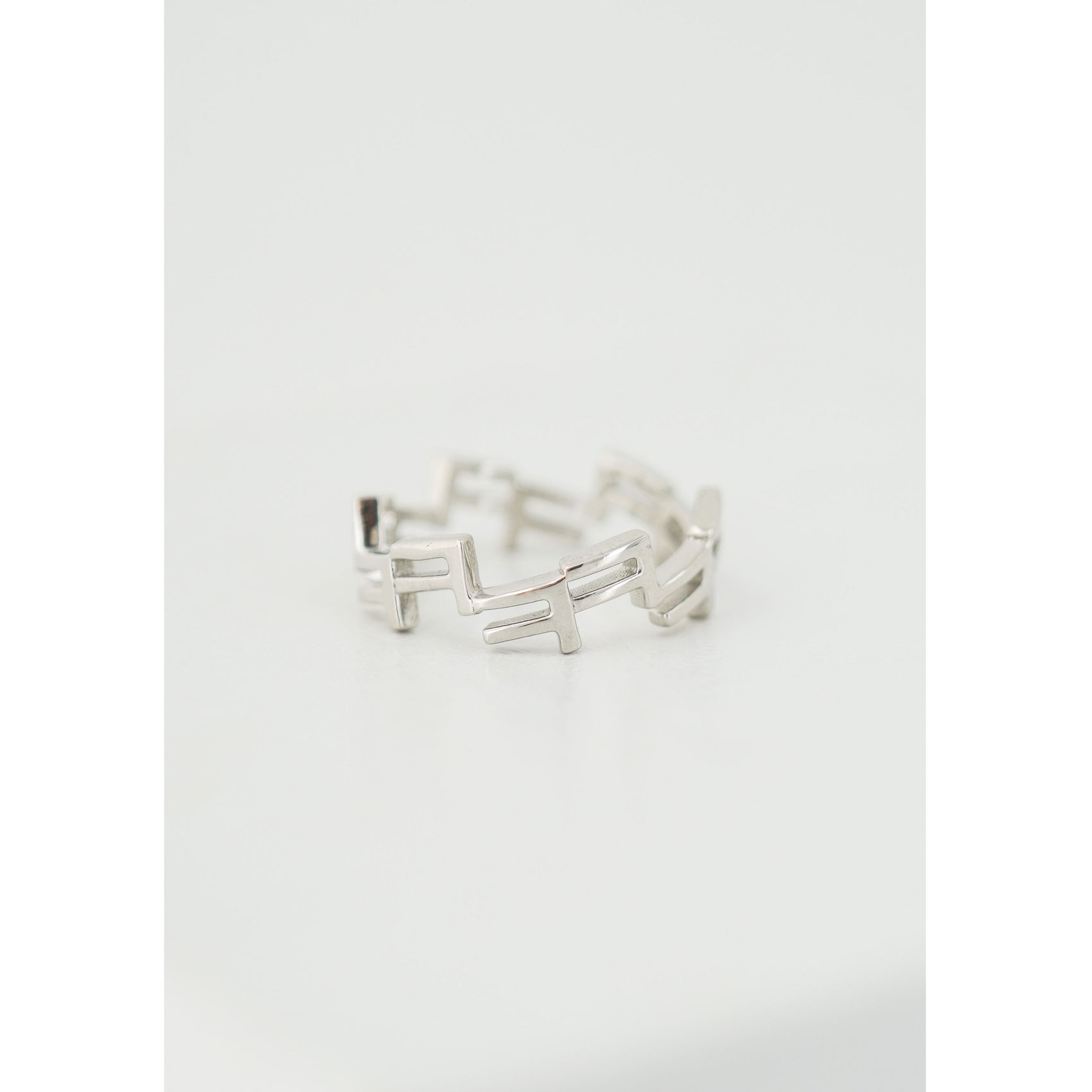 Korean Letter Laugh ㅋㅋㅋㅋ Ring Sterling Silver