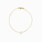J Initial Letter Enamel Bracelet 14K Solid Gold