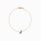 J Initial Letter Enamel Bracelet 14K Solid Gold
