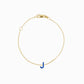 J Initial Letter Enamel Bracelet 14K Solid Gold