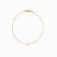 J Initial Letter Enamel Bracelet 14K Solid Gold