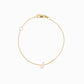 J Initial Letter Enamel Bracelet 14K Solid Gold