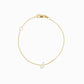 J Initial Letter Enamel Bracelet 14K Solid Gold