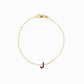 J Initial Letter Enamel Bracelet 14K Solid Gold