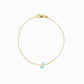 J Initial Letter Enamel Bracelet 14K Solid Gold