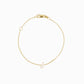 J Initial Letter Enamel Bracelet 14K Solid Gold