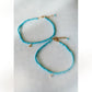 S Initial Letter Charm Turquoise Bracelet 14K Solid Gold