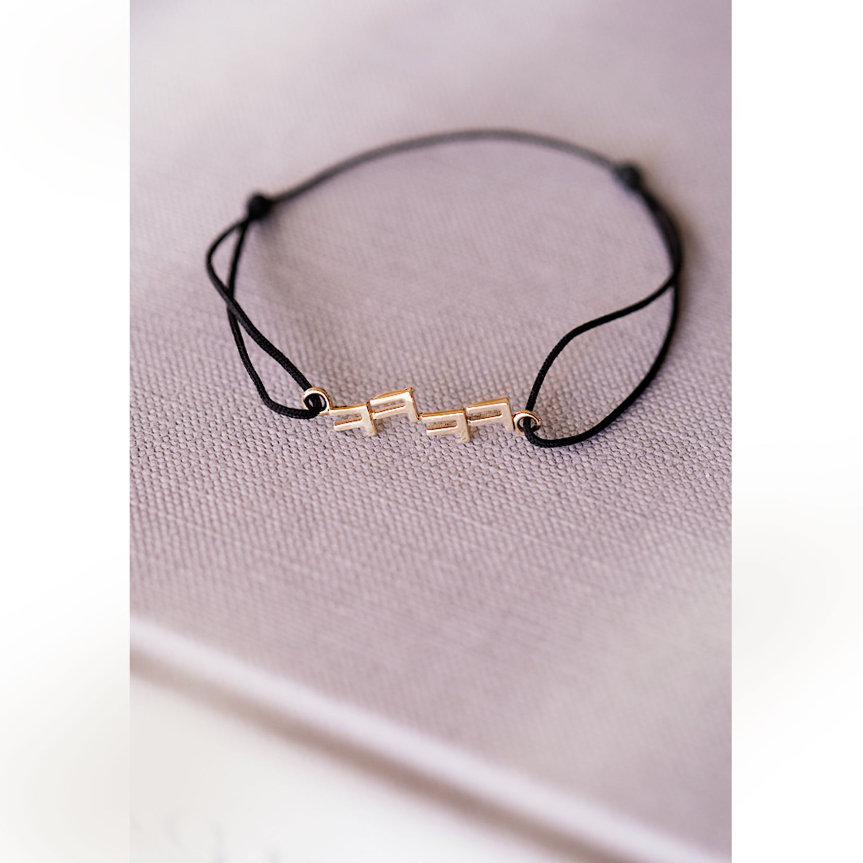 Korean Letter Laugh Cord Bracelet 14K Solid Gold ㅋㅋㅋㅋ