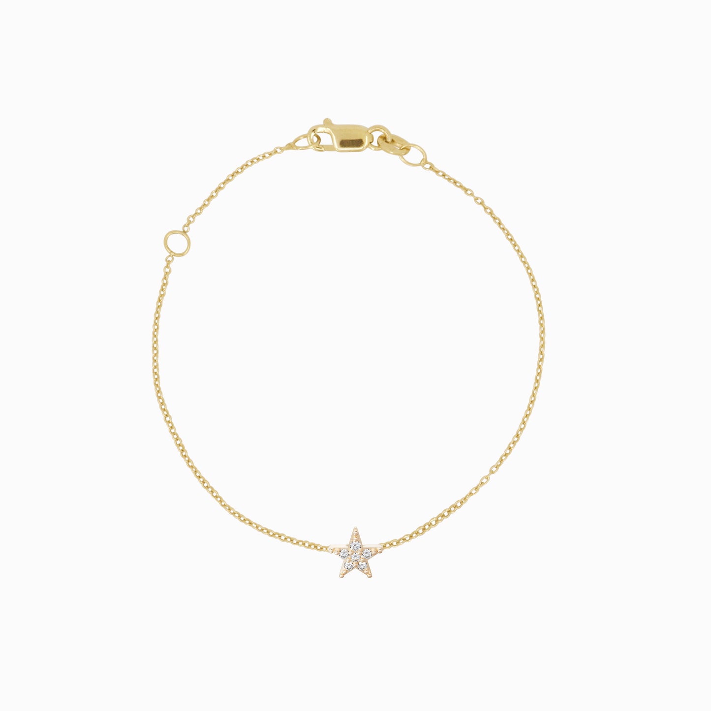 Star Pavé Pavé Diamond Bracelet 14K Solid Gold
