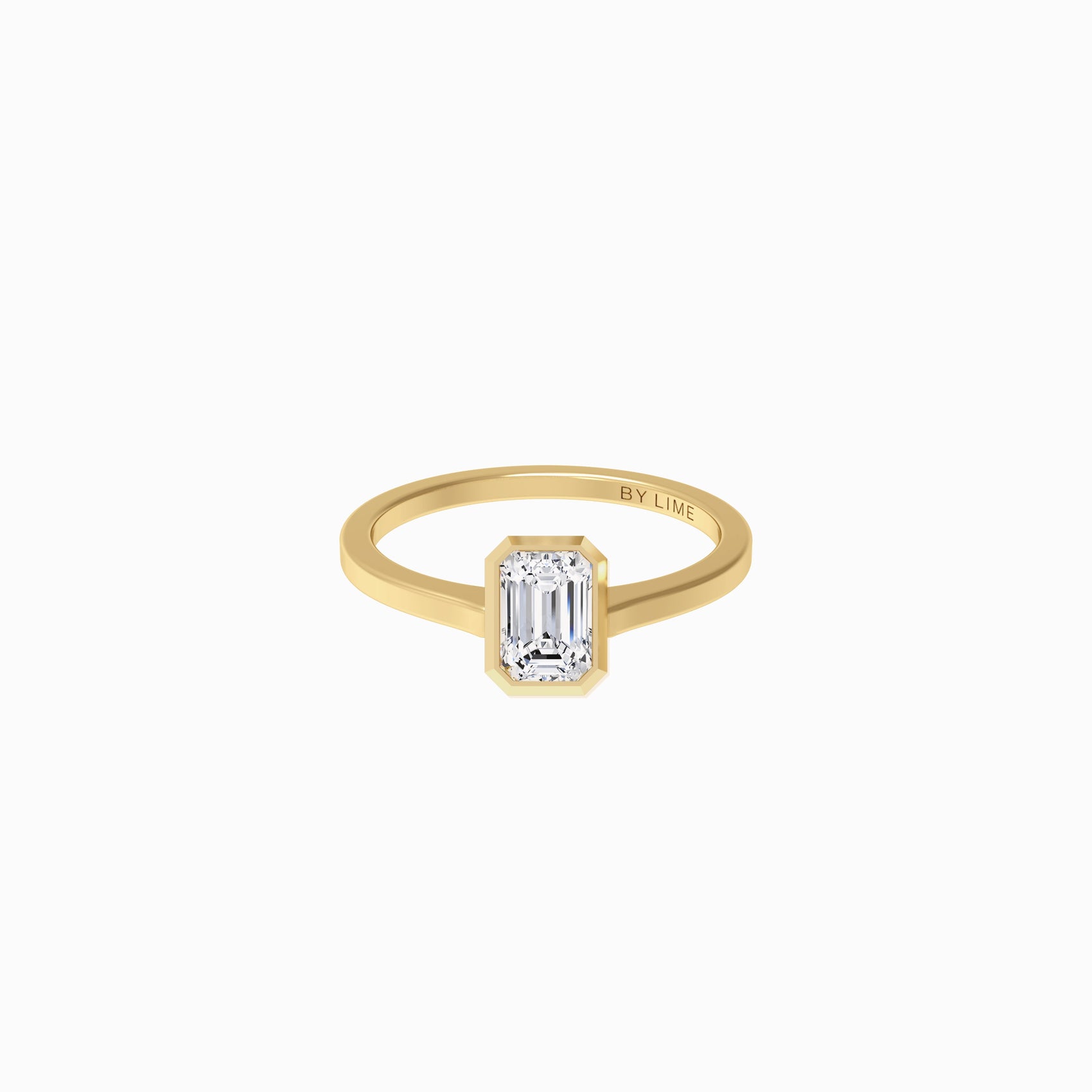 Moissanite Emerald Diamond Ever Ring