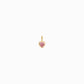 Pink Heart Shape Lab Diamond Charm 14K Solid Gold
