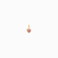 Pink Heart Shape Lab Diamond Charm 14K Solid Gold