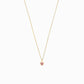 Pink Heart Shape Lab Diamond Charm 14K Gold