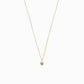 Pink Heart Shape Lab Diamond Charm 14K Gold