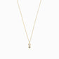 Heart Shape and Round Blue Lab Diamond Charm 14K Gold