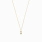 Heart Shape and Round Blue Lab Diamond Charm 14K Gold