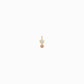 Heart Shape and Round Pink Lab Diamond Charm 14K Gold