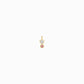 Heart Shape and Round Pink Lab Diamond Charm 14K Gold