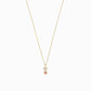 Heart Shape and Round Pink Lab Diamond Charm 14K Gold
