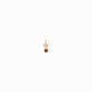 Heart Shape Lab Diamond Ruby Birthstone Charm 14K Gold | July