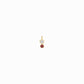 Heart Shape Lab Diamond Ruby Birthstone Charm 14K Gold | July