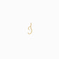 J Script Initial Letter Charm Pendant 14K Gold
