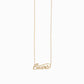 Custom Name Necklace Script Word BEATRIZA 14K Gold