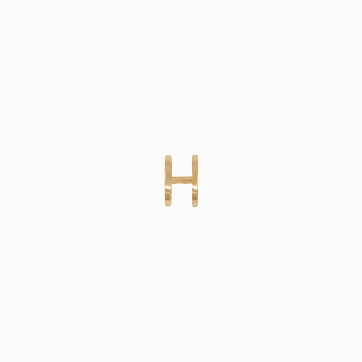 Eclipse H Initial Letter Charm 14K Gold
