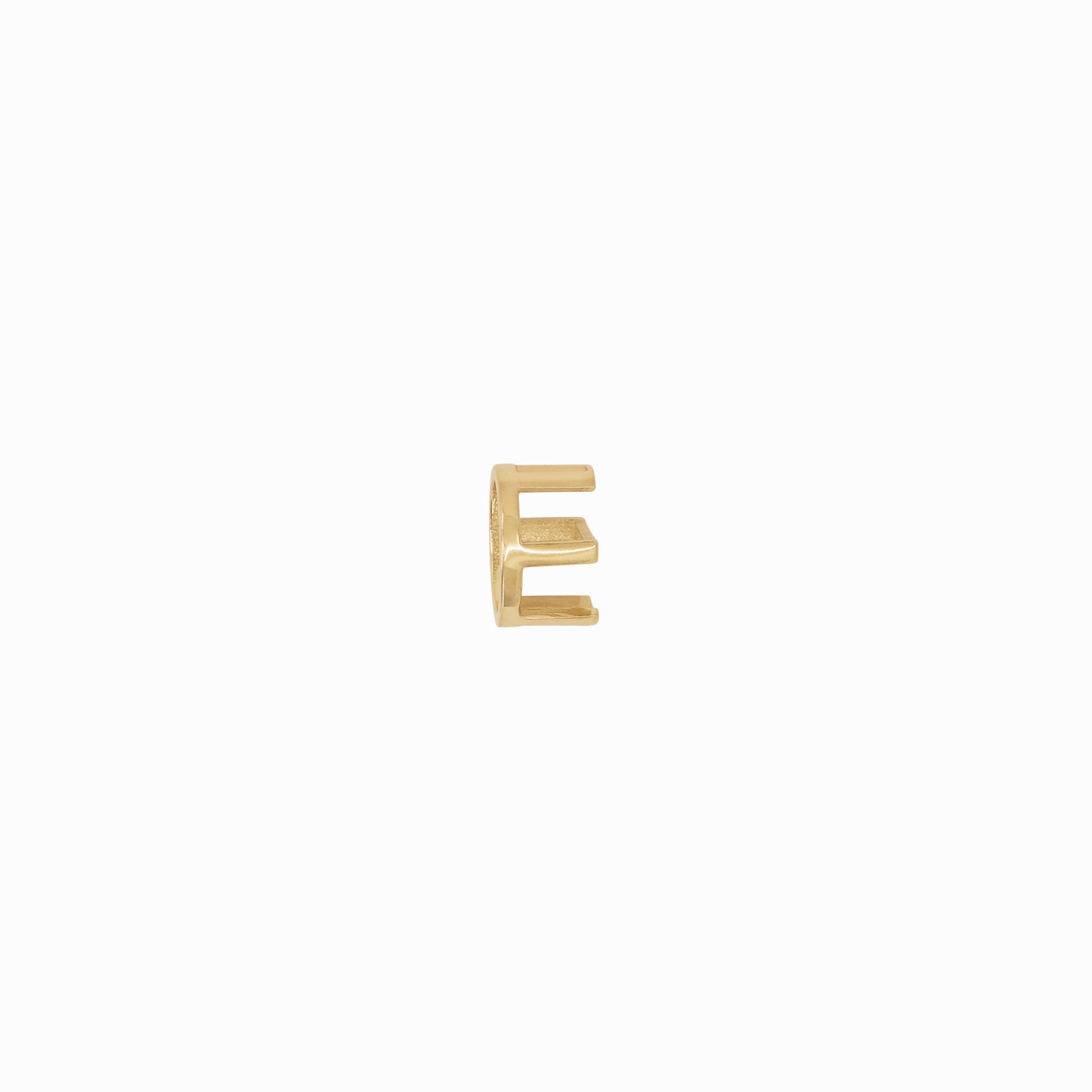 Eclipse E Initial Letter Charm 14K Gold