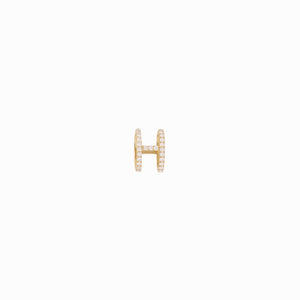 
          
          Load image into Gallery viewer, Eclipse H Initial Letter Diamond 14k Gold Charm
          
          