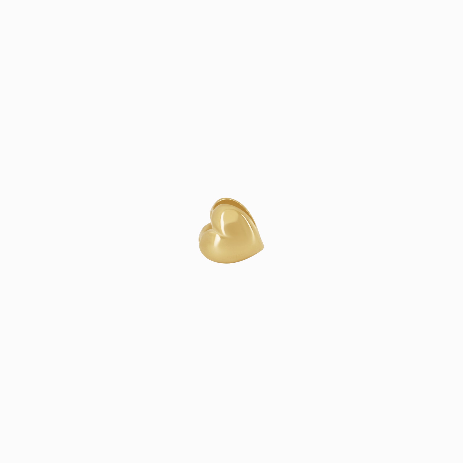 Eclipse Heart Charm 14K Solid Gold