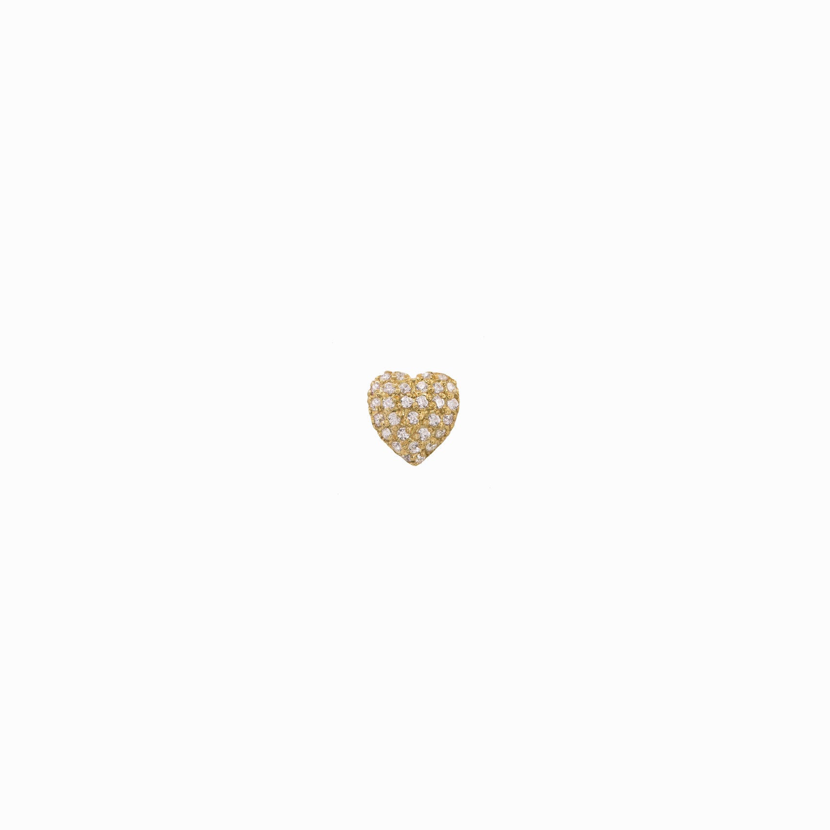 Eclipse Heart Diamond Gold Charm