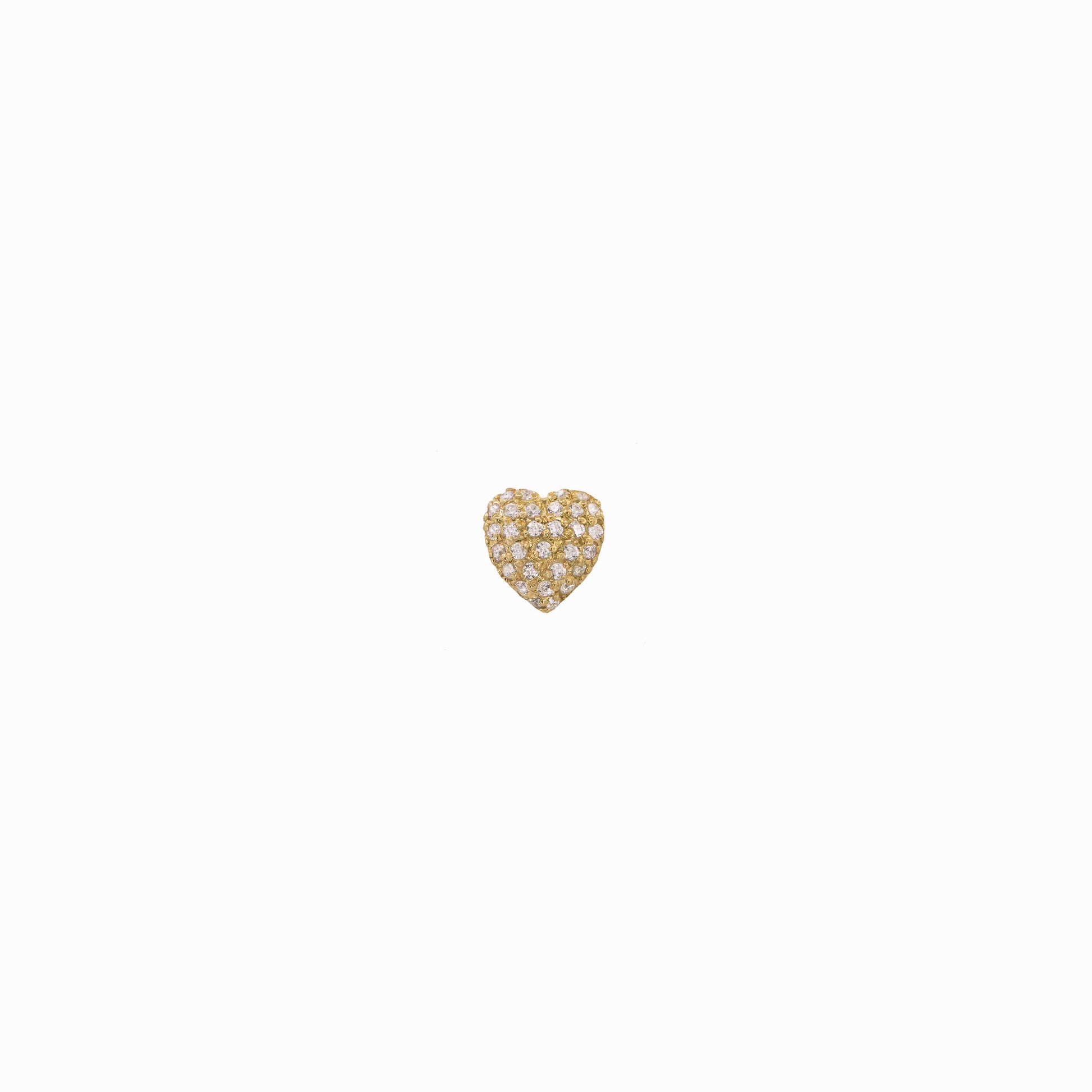 Eclipse Heart Diamond Gold Charm