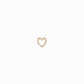Eclipse Open Heart Pavé Lab Diamond Charm 14K Gold