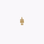 Robot Winy Pavé Diamond Pendant Charm 14K Gold