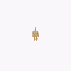 
          
          Load image into Gallery viewer, Robot Winy Pavé Diamond Pendant Charm 14K Gold
          
          