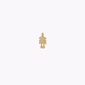 
          
          Load image into Gallery viewer, Robot Winy Pavé Diamond Pendant Charm 14K Gold
          
          