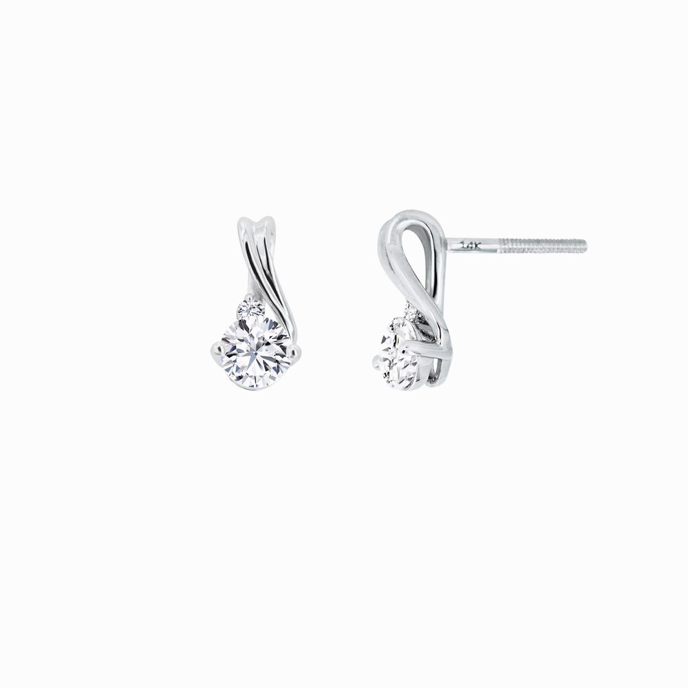 Lab Diamond Round Solitaire Stud Earrings (1.05 ct. tw.)