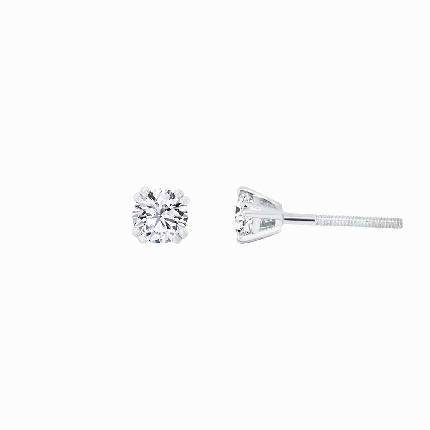 Lab Diamond Round Solitaire Stud Earrings (0.51 ct. tw.)