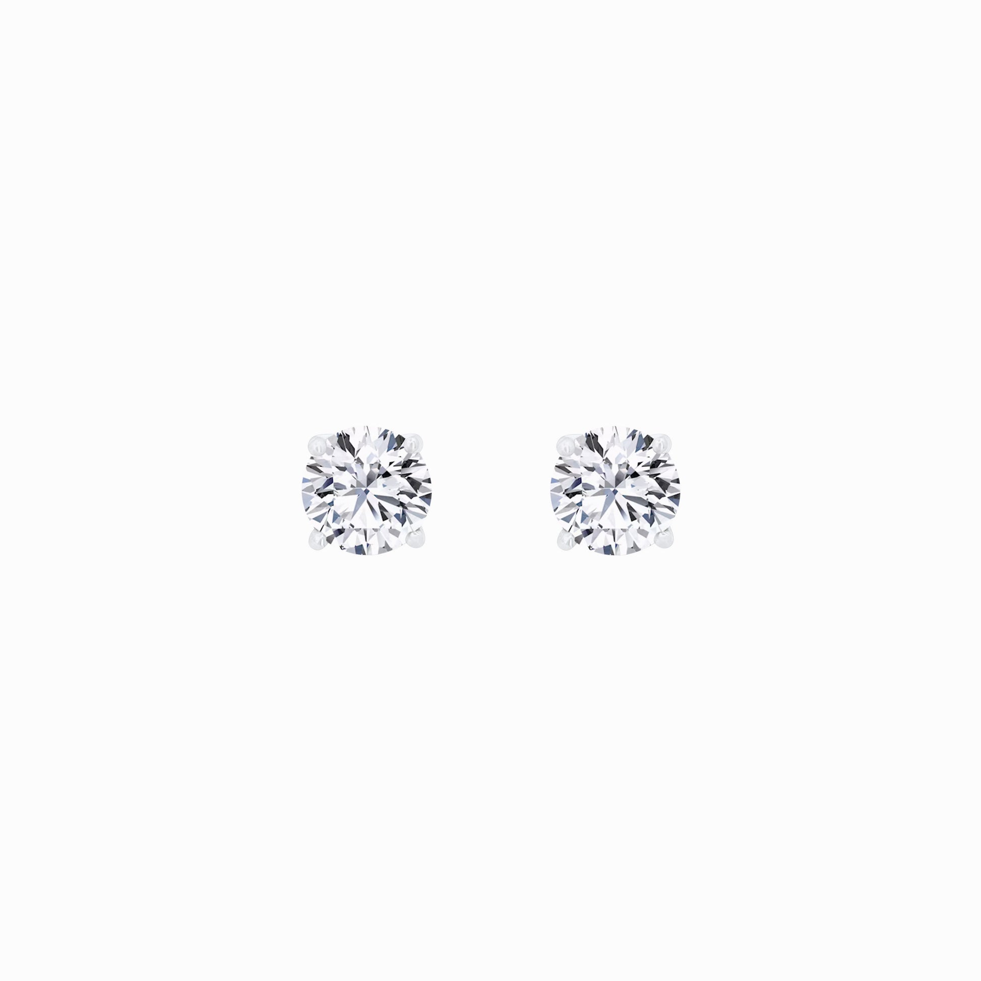 Lab Diamond Round Solitaire Stud Earrings 10K Gold (1.04ct. tw.)