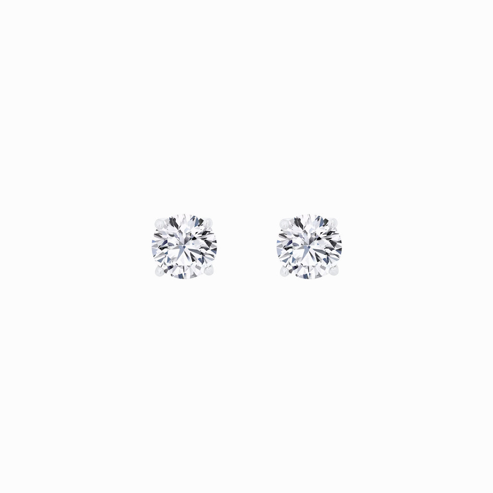 Lab Diamond Round Solitaire Stud Earrings 10K Gold (1.04ct. tw.)
